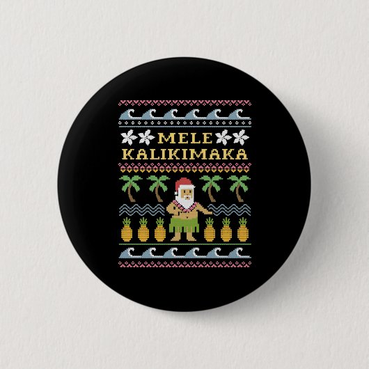 Mele Kalikimaka Kerstmis Ronde Button 5,7 Cm (Voorkant)