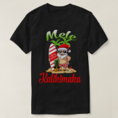 Mele Kalikimaka Kerstmis Santa Shaka Hawaii 9 T-shirt (Design voorkant)