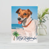 Mele Kalikimaka Kerstmis Tropisch 2-foto Feestdagenkaart (Staand voorkant)