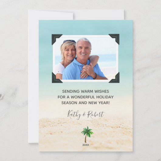 Mele Kalikimaka Kerstmis Tropisch 2-foto Feestdagenkaart (Achterkant)