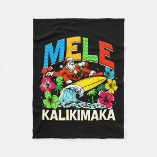 Mele Kalikimaka Kerstmiskerstman Kerstmiszomer Haw Fleece Deken