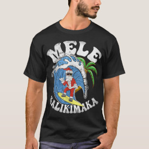 Mele Kalikimaka kerstontwerp - Surf - Santa Surf T-shirt