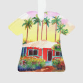 Mele Kalikimaka Kerstplantage Rode Cottage Ornament (voorkant)