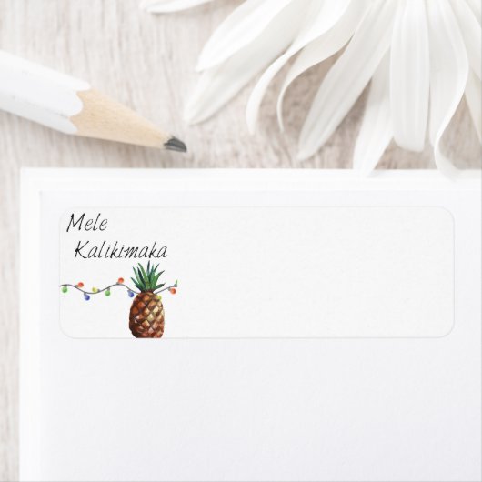 Mele Kalikimaka - kerstretouretiketten Etiket (Insitu)
