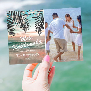 Mele Kalikimaka Kerststrand Feestdagenkaart