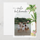 mele kalikimaka kerstvakantie fotokaart feestdagenkaart (Voorkant / Achterkant)