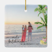 mele kalikimaka kerstvakantie Volledige foto Keramisch Ornament (Achterkant)