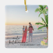 mele kalikimaka kerstvakantie Volledige foto Keramisch Ornament (Voorkant)
