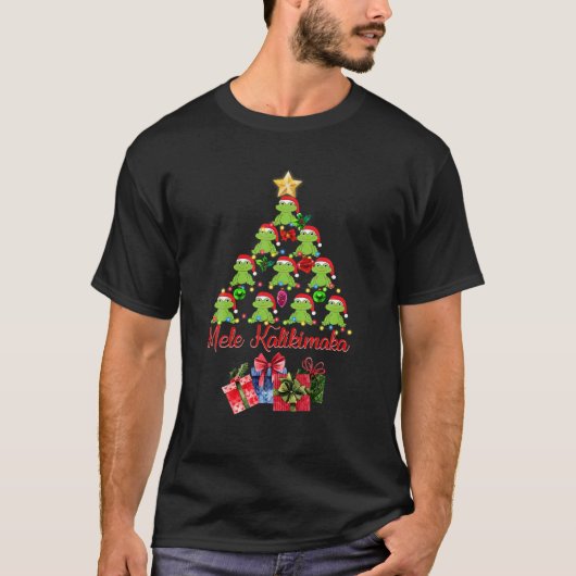 Mele Kalikimaka kikkervisboom voor bergen Ani T-shirt (Voorkant)