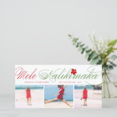 Mele Kalikimaka - Klassieke Kerst 3 Foto Feestdagenkaart (Staand voorkant)