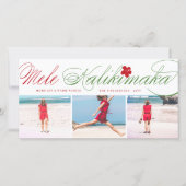 Mele Kalikimaka - Klassieke Kerst 3 Foto Feestdagenkaart (Voorkant)