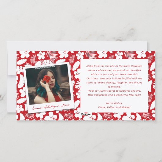 Mele Kalikimaka - Klassieke Kerst 3 Foto Feestdagenkaart (Achterkant)
