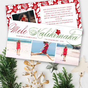 Mele Kalikimaka - Klassieke Kerst 3 Foto Feestdagenkaart