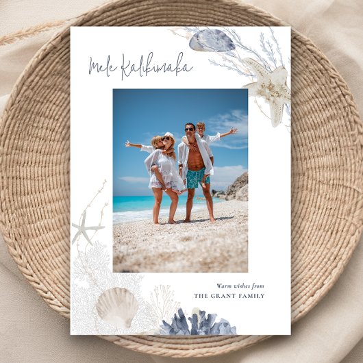 Mele Kalikimaka Kust Vakantie Fotokaart Feestdagenkaart