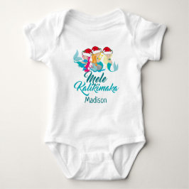 Mele Kalikimaka Mermaid Cute Beach Kerstmis Romper