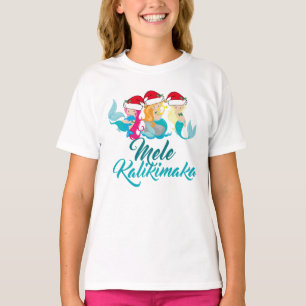 Mele Kalikimaka Mermaid Cute Beach Kinderen T-shirt