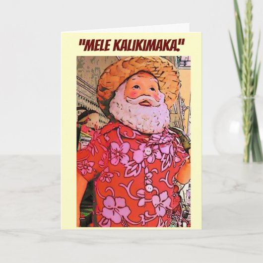 "Mele Kalikimaka."MERRY CHRISTMAS" Feestdagen Kaart (Voorkant)