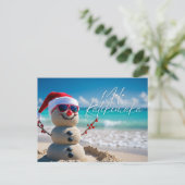 Mele Kalikimaka Merry Christmas Island Beach Style Briefkaart (Staand voorkant)