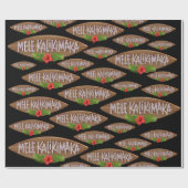 Mele Kalikimaka - Merry Christmas Surfboard Hawaï Cadeaupapier (Vlak)