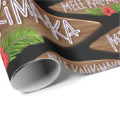 Mele Kalikimaka - Merry Christmas Surfboard Hawaï Cadeaupapier (Rol Hoek)