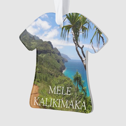 Mele Kalikimaka Merry Kerstmis Hawaii Keepomwille Ornament (voorkant)