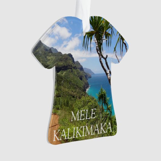 Mele Kalikimaka Merry Kerstmis Hawaii Keepomwille Ornament (voorkant)