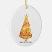 Mele Kalikimaka Merry Kerstmis Hawaiian Pizza Keramisch Ornament (Rechts)