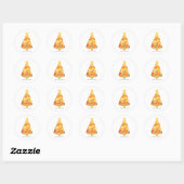 Mele Kalikimaka Merry Kerstmis Hawaiian Pizza Ronde Sticker (Vel)