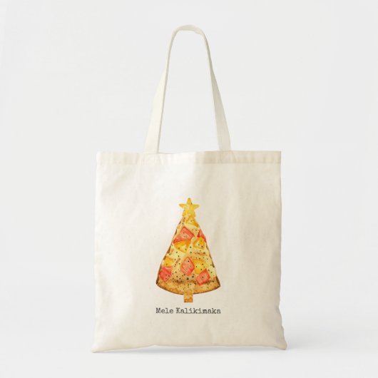 Mele Kalikimaka Merry Kerstmis Hawaiian Pizza Tote Bag (Voorkant)