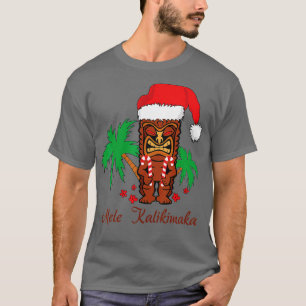 Mele Kalikimaka Merry Kerstmis Hawaiian Tiki T-shirt