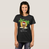 Mele Kalikimaka Merry Kerstmis Hawaiian Tiki T-shirt (Voorkant volledig)