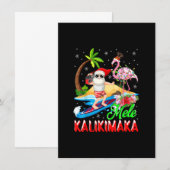 Mele Kalikimaka Merry Xmas Hawaiian Flamingo Santa Kaart (Voorkant / Achterkant)