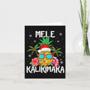 Mele Kalikimaka Merry Xmas Light Santa Hawaiian Pi Kaart
