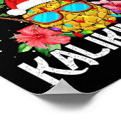 Mele Kalikimaka Merry Xmas Light Santa Hawaiian Pi Poster (Hoek)