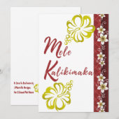 Mele Kalikimaka met Golden Hibiscus Wenskaart Notitiekaartje (Voorkant / Achterkant)