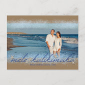 Mele Kalikimaka met Starfish Script Kerst Foto Briefkaart (Voorkant)