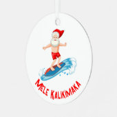 Mele Kalikimaka Metalen Ornament (Voorkant links)