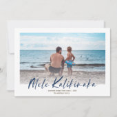 Mele Kalikimaka Minimale Kerstmarinefoto Feestdagenkaart (Voorkant)