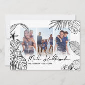 Mele Kalikimaka Modern 3 Foto Kerstmis Feestdagenkaart (Voorkant)