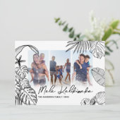 Mele Kalikimaka Modern 3 Foto Kerstmis Feestdagenkaart (Staand voorkant)