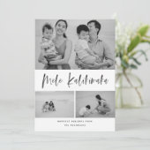 Mele Kalikimaka Modern Brush Feestdagenkaart (Staand voorkant)