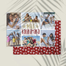 Mele Kalikimaka Modern Foto Collage Hawaiian