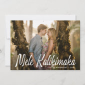 Mele Kalikimaka Modern Foto Feestdagenkaart (Voorkant)