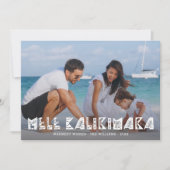 Mele Kalikimaka Modern Foto Hawaiian Feestdagenkaart (Voorkant)