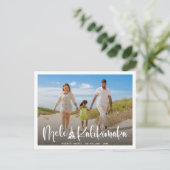 Mele Kalikimaka Modern Foto Hawaiian Holiday Briefkaart (Staand voorkant)