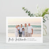 Mele Kalikimaka Modern Minimale Foto Feestdagenkaart (Staand voorkant)