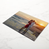 Mele Kalikimaka Modern Script Folie Feestdagenkaart (Gedraaid)