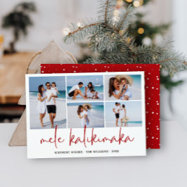 Mele Kalikimaka moderne fotocollage Hawaï Feestdagenkaart