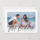 Mele Kalikimaka moderne fotocollage Hawaïaans Feestdagenkaart (Voorkant)