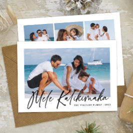 Mele Kalikimaka moderne fotocollage Hawaïaans Feestdagenkaart